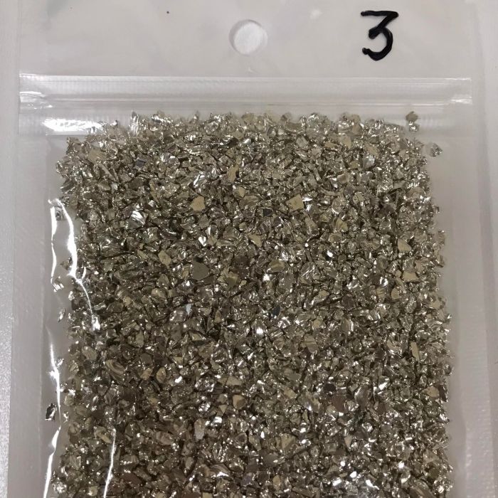 Скляна крихта металізована срібна 1-2мм упаковка 50грам