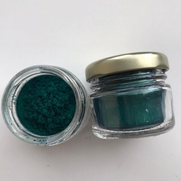 Сухий перламутровий барвник Насичений зелений малахіт банка25мл