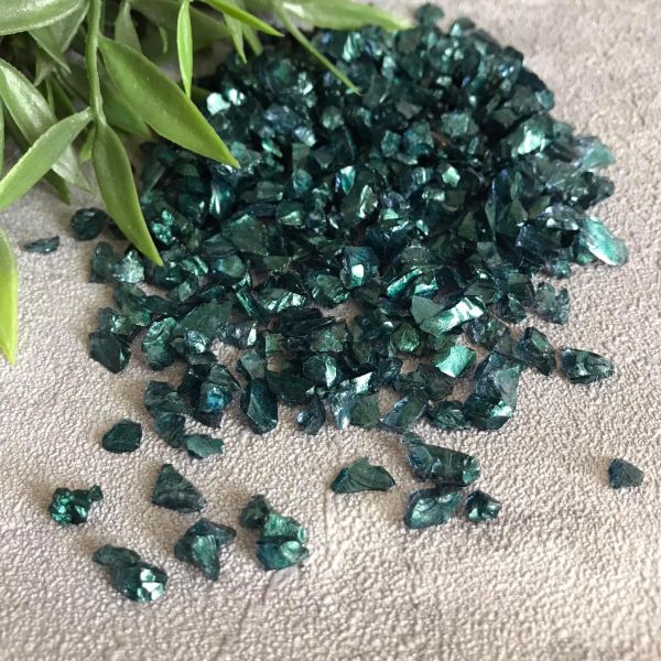 Скляна крихта зелена Казковий мох 3-5мм упаковка 200грам