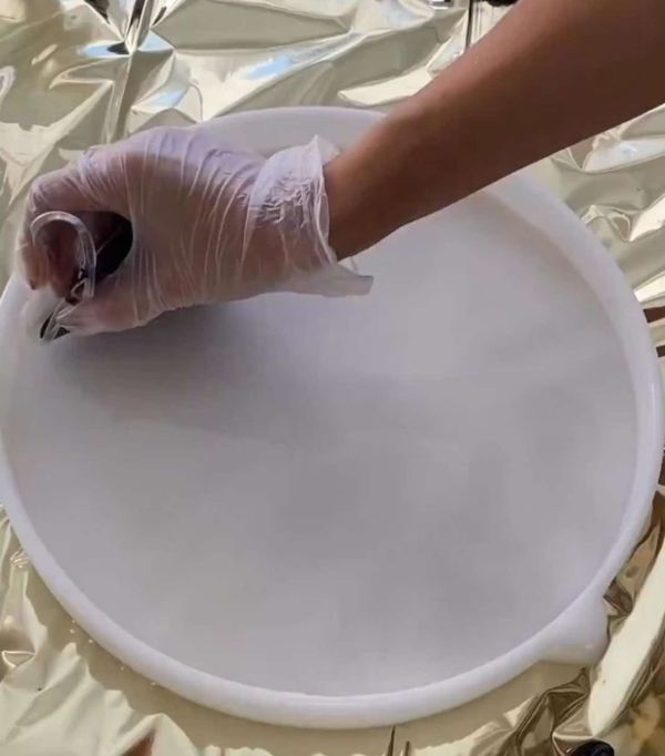 Молд універсальний 35 см × 5 см силіконова форма для стільниць годинників фруктовниць епоксидна смола