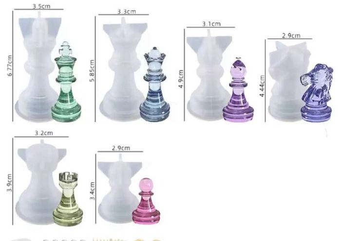 Молд шахи 16шт