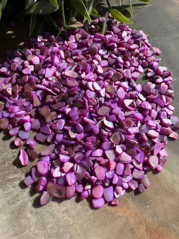 Камінь Перламутр полірований Фіалка 100грам 3-5мм