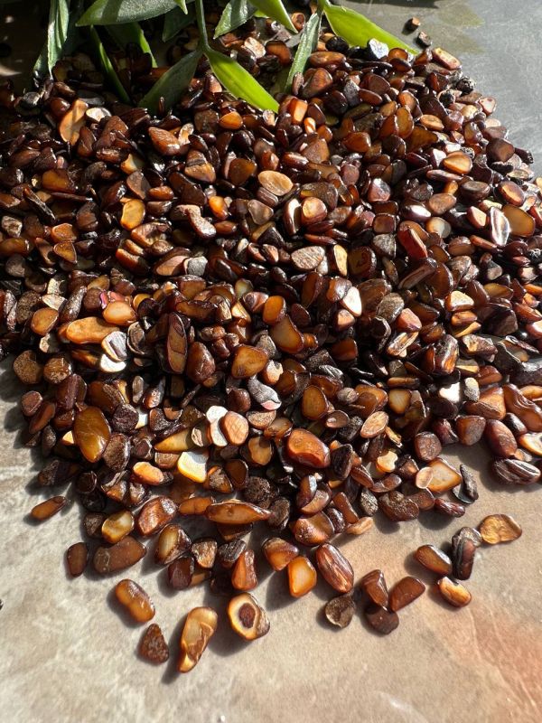 Камінь натуральний Перламутр полірований Кавовий 3-5мм упаковка 100грамм