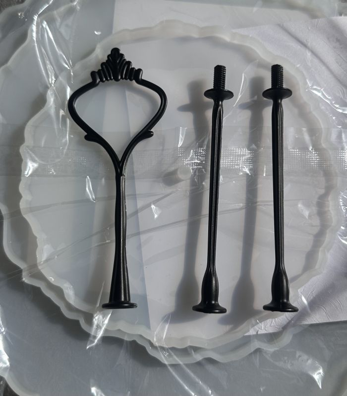 Фурнітура трьоповерхова піка чорна